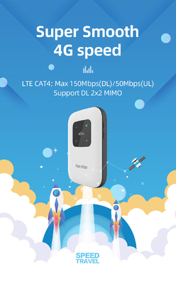 روتر بی سیم قابل حمل CAT 4 4G، پشتیبانی از B12/B17/B28؛ روتر وای فای LTE 4G؛ روتر قابل حمل 4g MiFi