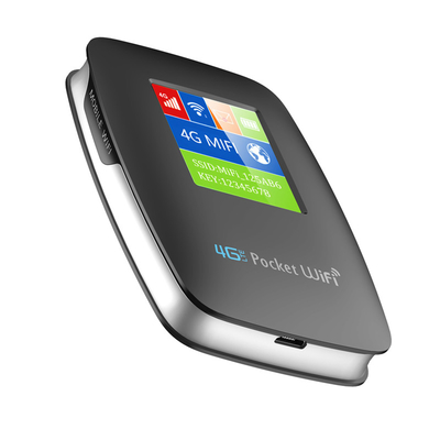 روتر 4G موبایل 2700mAh-3000mAh Hotspot WIFI جیبی با صفحه نمایش مشکی آنلاک