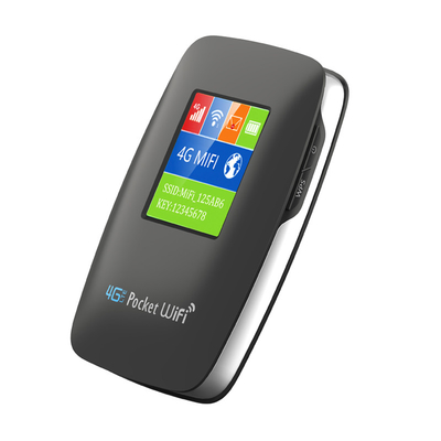 روتر 4G موبایل 2700mAh-3000mAh Hotspot WIFI جیبی با صفحه نمایش مشکی آنلاک