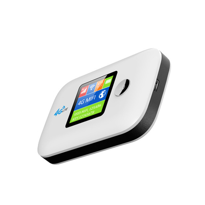 روتر 4G قابل حمل وای‌فای قابل حمل MiFi بی‌سیم با صفحه نمایش ال سی دی اسلات سیم کارت