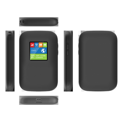 روتر بی سیم قابل حمل CAT 4 4G، پشتیبانی از B12/B17/B28؛ روتر وای فای LTE 4G؛ روتر قابل حمل 4g MiFi صفحه نمایش LCD 1.44
