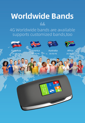 2700mAh-3000mAh 4G Lte MiFi Router 150Mbps 4G Mobile WiFi Hotspot 15 دستگاه با صفحه نمایش LCD