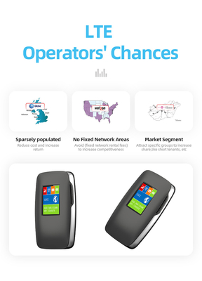 روتر 3000 میلی آمپر ساعتی 4G LTE بی سیم MiFi هات اسپات WIFI با باند بین المللی صفحه نمایش LCD