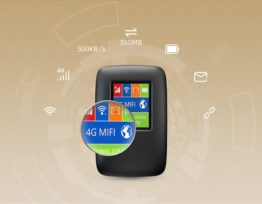 روتر 3000 میلی آمپر ساعتی 4G LTE بی سیم MiFi هات اسپات WIFI با باند بین المللی صفحه نمایش LCD