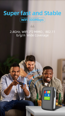 روتر 3000 میلی آمپر ساعتی 4G LTE بی سیم MiFi هات اسپات WIFI با باند بین المللی صفحه نمایش LCD